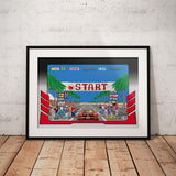 Out Run customisable coin-op scene poster