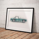 TVR Chimaera - Aqua - A3/A4 Print "Sketch"