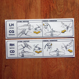 Cant Rail replacement labels (Elise S1)