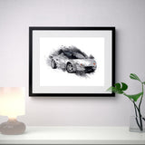 Lotus Elise S1 - New Aluminium - A3/A4 Print "Splatter"