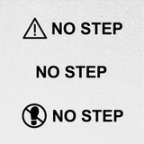 NO STEP warning decal