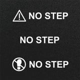 NO STEP warning decal