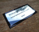 TVR "Type Approval" aluminium metal plate - Wedge / Griffith / Chimaera / Cerbera / Sagaris